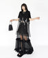 Black Mesh Layered Skirt
